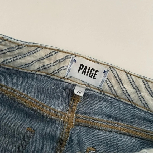 Paige Womens Carter Slim Jeans Size 26 Mid Rise Distressed - Picture 4 of 10